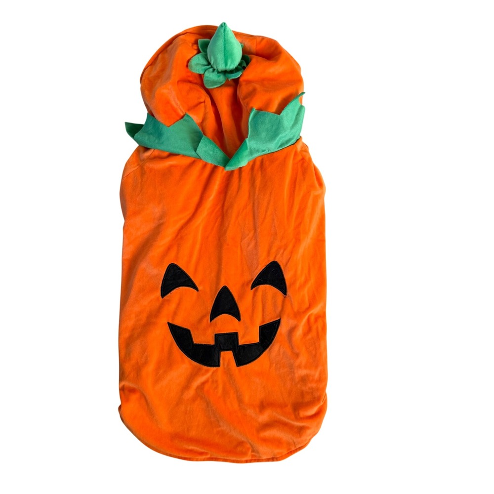 Michaels Pumpkin Dog Costume Hoodie Halloween Pet Apparel Size XL Orange